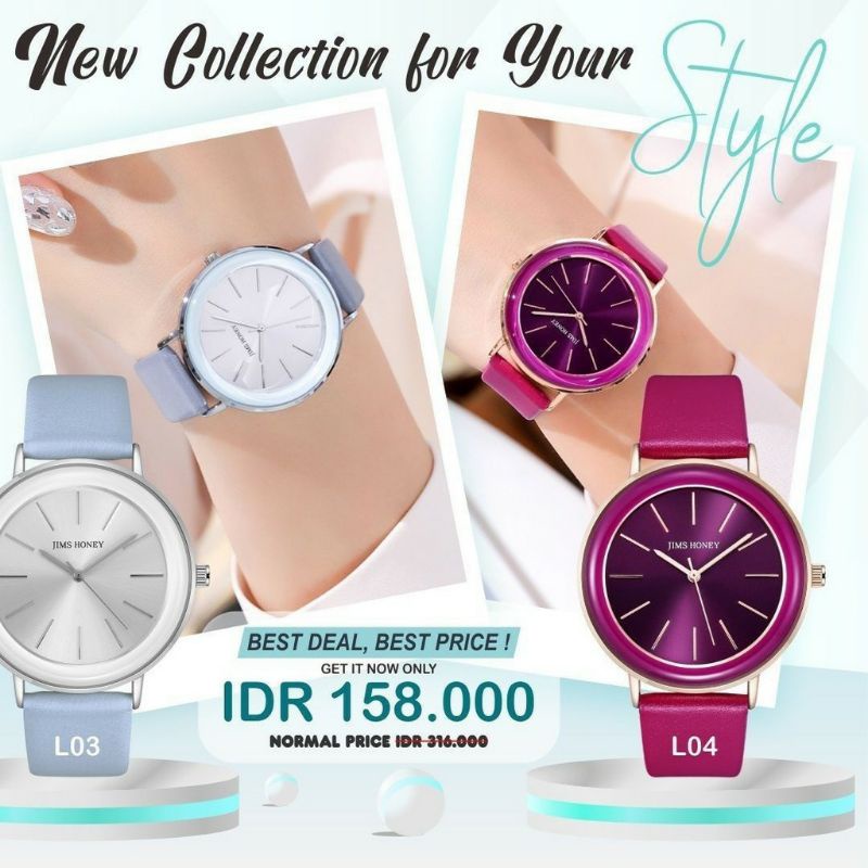 JAM TANGAN 8122 JIMS HONEY Wanita Cewek Ori JH