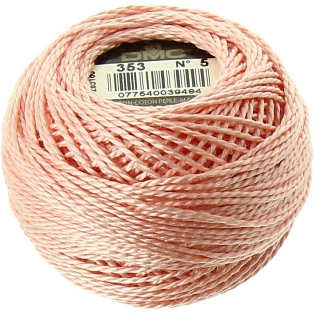 Benang Sulam DMC Art 116 Cotton Perle Pearl Ball Size 5 Kode 353