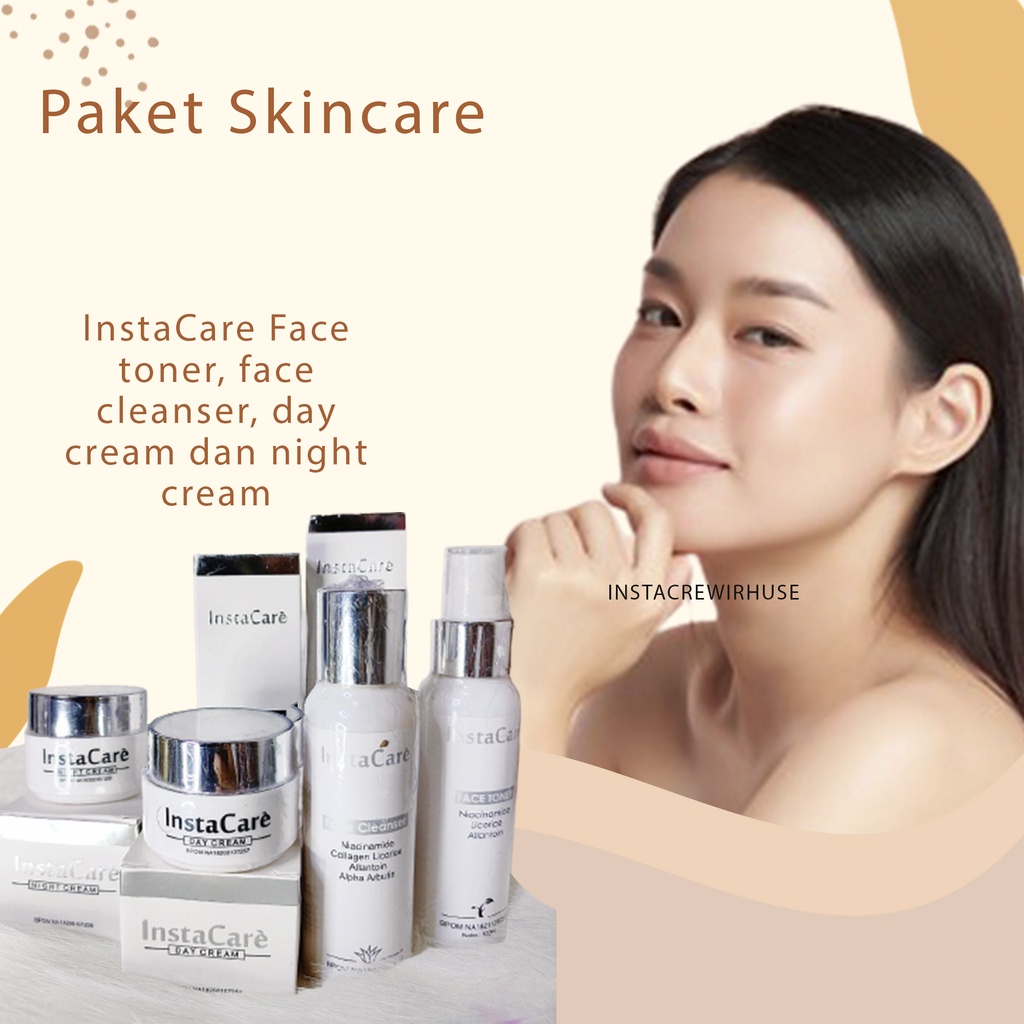 InstaCare Paket pemutih_wajah komplit - cream glowing paling ampuh_pemutih_wajah glowing bpom siang 