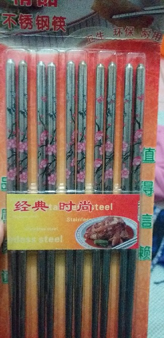 Sumpit Stainless Steel Model Korea 5 Pasang