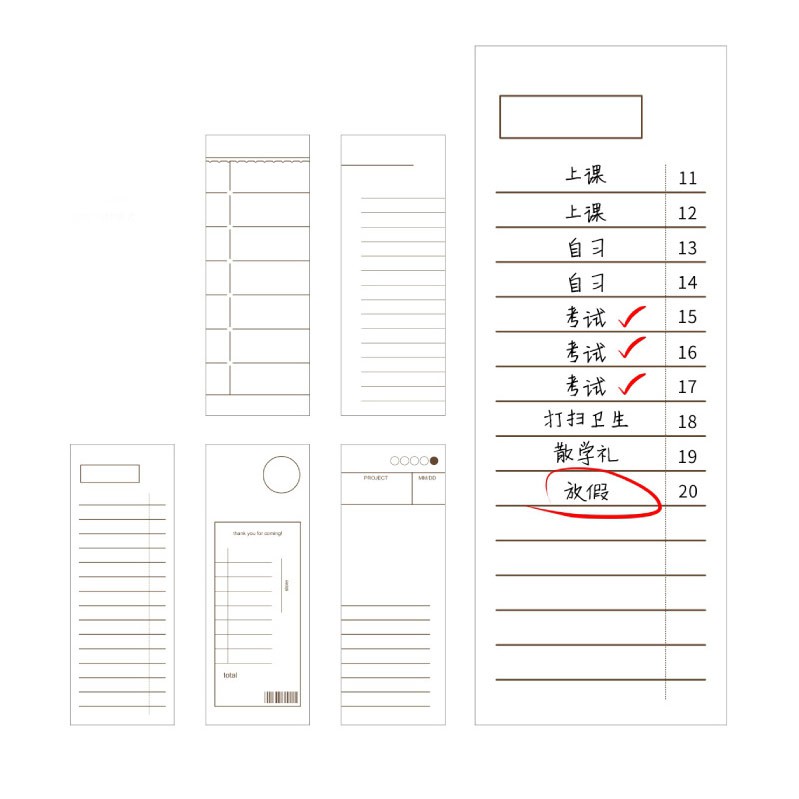 Todays Paragraph Series Memopad / Memo Tempel Motif Simple Lucu Unik Murah-4