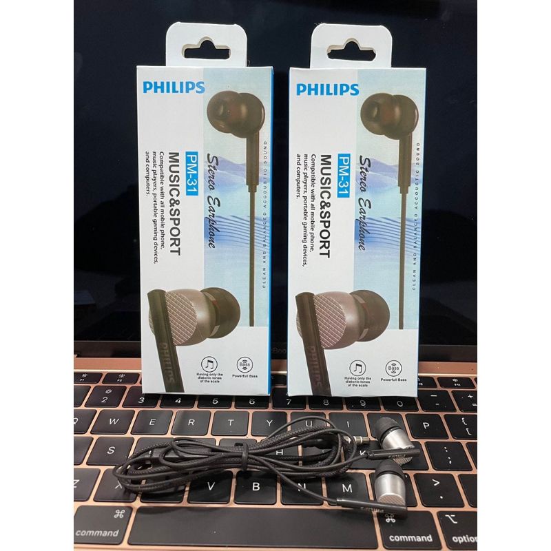 HF HEADSET EARPHONE STEREO PHILIPS PM-31 MUSIC & SPORT