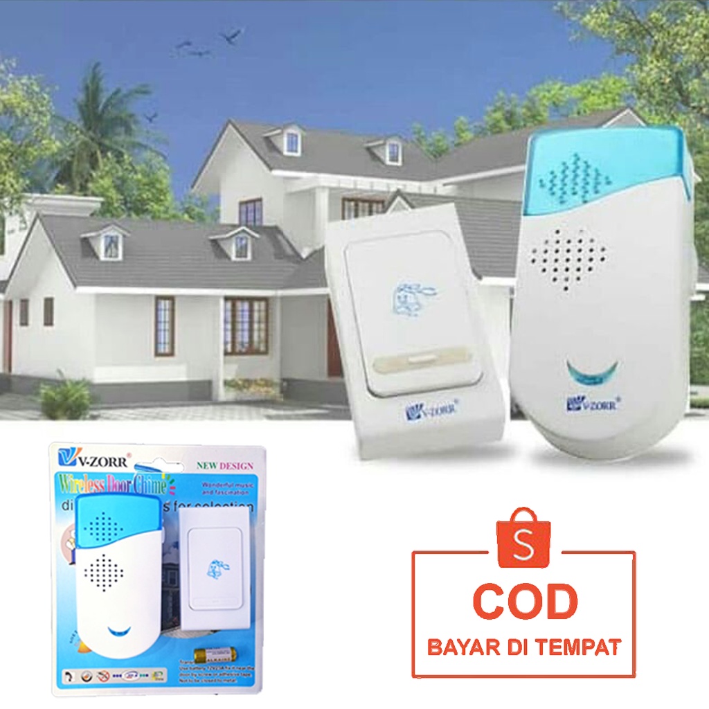 ✅COD Bel Pintu Rumah Tanpa Kabel Desain Wireless 37 Bunyi Suara Bell