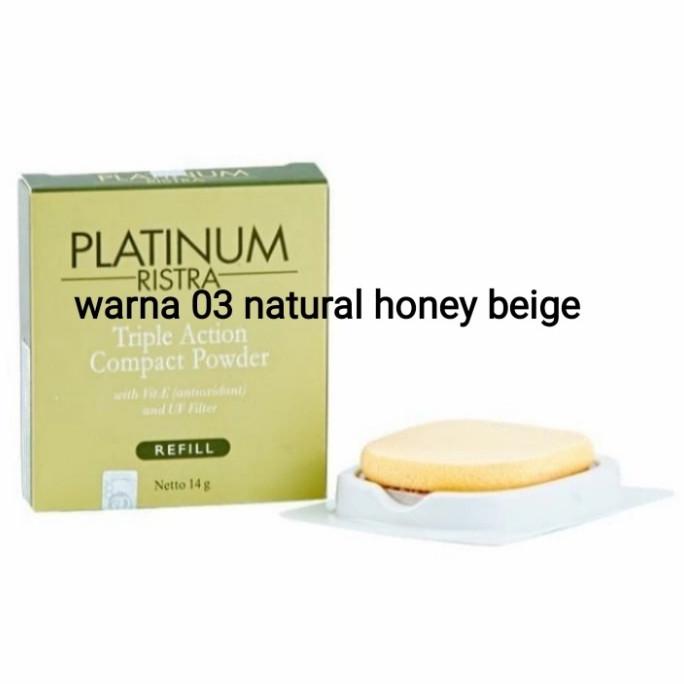 ristra platinum triple action Compact powder Refill 14 gr 03 natural |Bedak Wajah