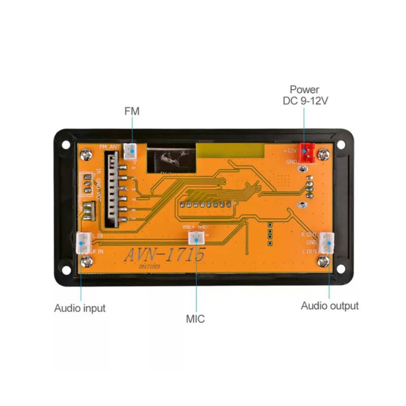 aiwa project dekoder amplifier papan Bluetooth 12v mp3 modul audio fm aux mobil car wax wma diy