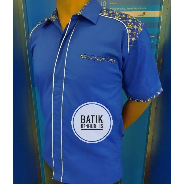Seragam Batik, Kemeja Batik, Baju Kombinasi Batik, Polos Kombinasi Batik, Batik Pdh, Kerja Batik