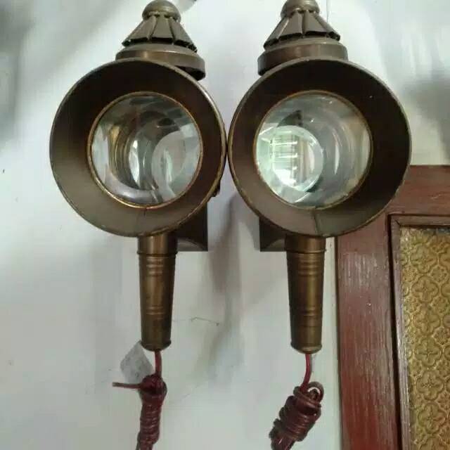 Lampu Dinding Tempel Kuningan Antik Murah 01