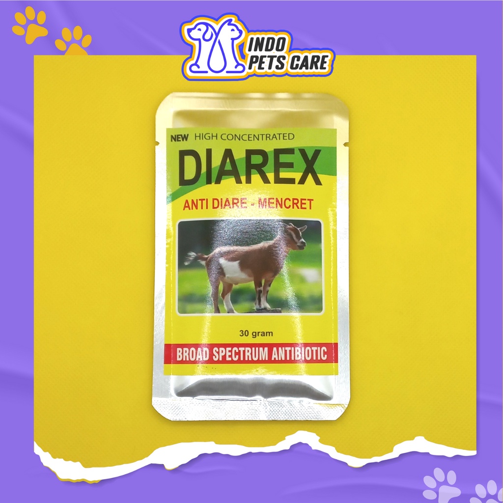 OBAT ANTI DIARE MENCRET KAMBING - NEW DIAREX KAMBING 30 GRAM - ANTIBIOTIK RADANG USUS UNTUK KAMBING