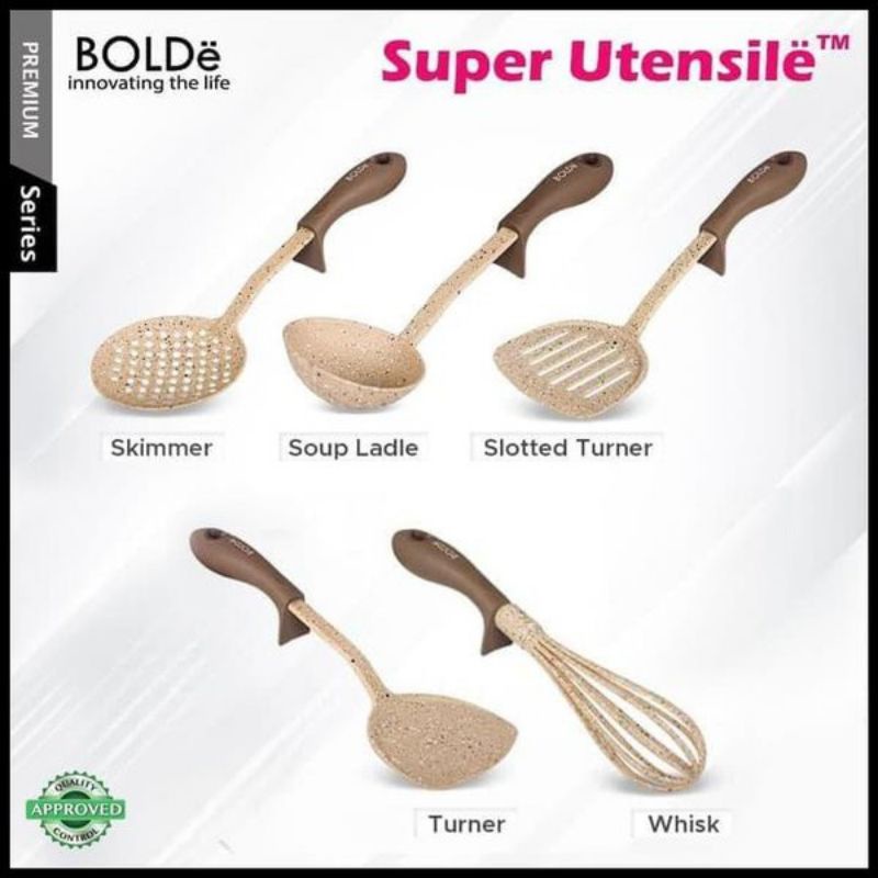 BOLDe Super Utensile 7 pcs Centong Spatula Sutil Sodet Beige