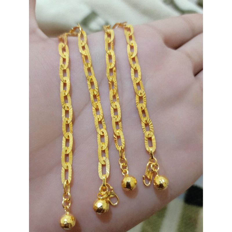 GELANG RANTAI DEWASA PERAK 925 LAPIS MAS 24K