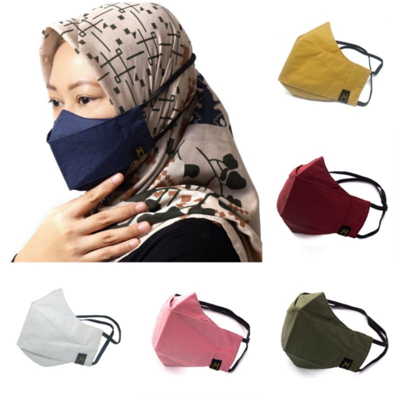 Masker Kain Pria Wanita Hijab Motif Army 2 Ply Keren by Camomask Camo Mask Kiral Cod Bayar di tempat