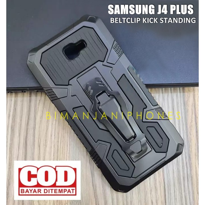 Case Samsung J4 J6 Plus J7 (2015) J7 Prime Case Rugged Armor Kick Standing Belt Clip Pinggang