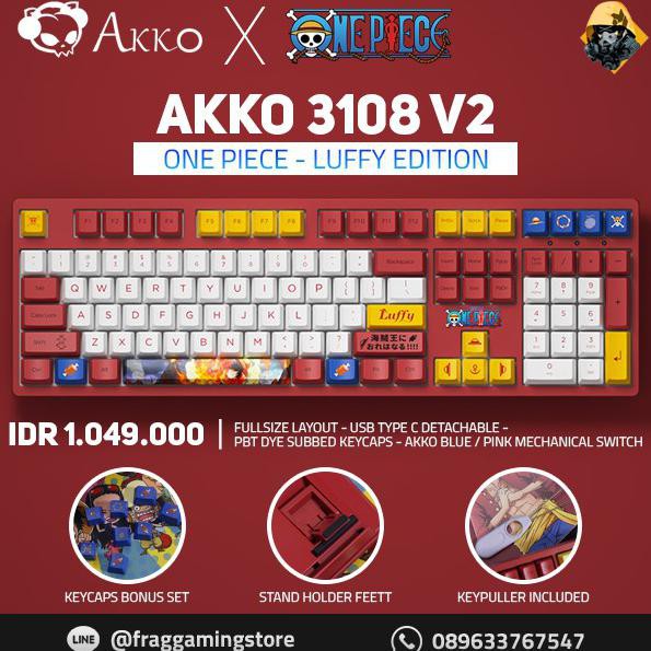 Akko 3108 V2 One Piece Luffy Mechanical Gaming Keyboard Outletaldiii