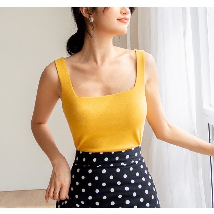 KINDSTORE❤ | TOP BRA SQUARE polos wanita korea modern dengan pads/TANKTOP