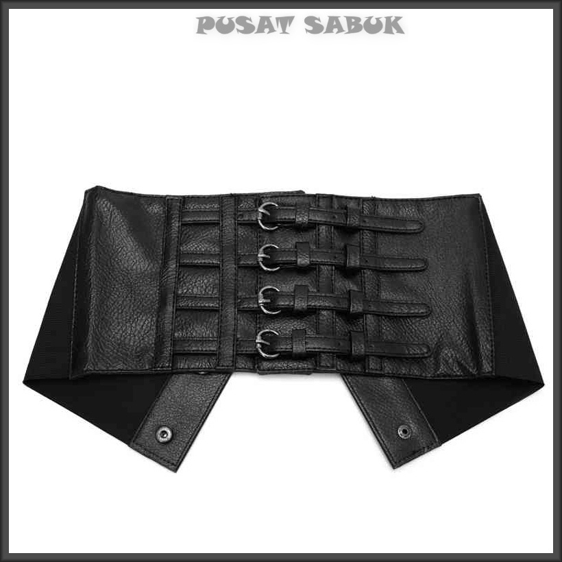 Belt Lebar Gesper Obi Sabuk Wanita Ikat Pinggang Korset Elastis Karet Fashion Cewek Korea Oby Impor Besar Gasper Corset Jumbo Women Big Kekinian Hitam Coklat Kulit Baru Dewasa Melar Jakarta Grosir Surabaya Murah Cantik Modis Kuat