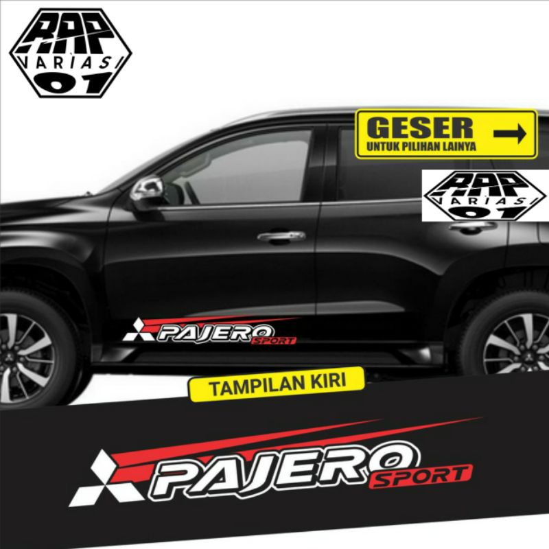 stiker Pajero Sport, stiker Cutting Pintu mobil, stiker Mobil