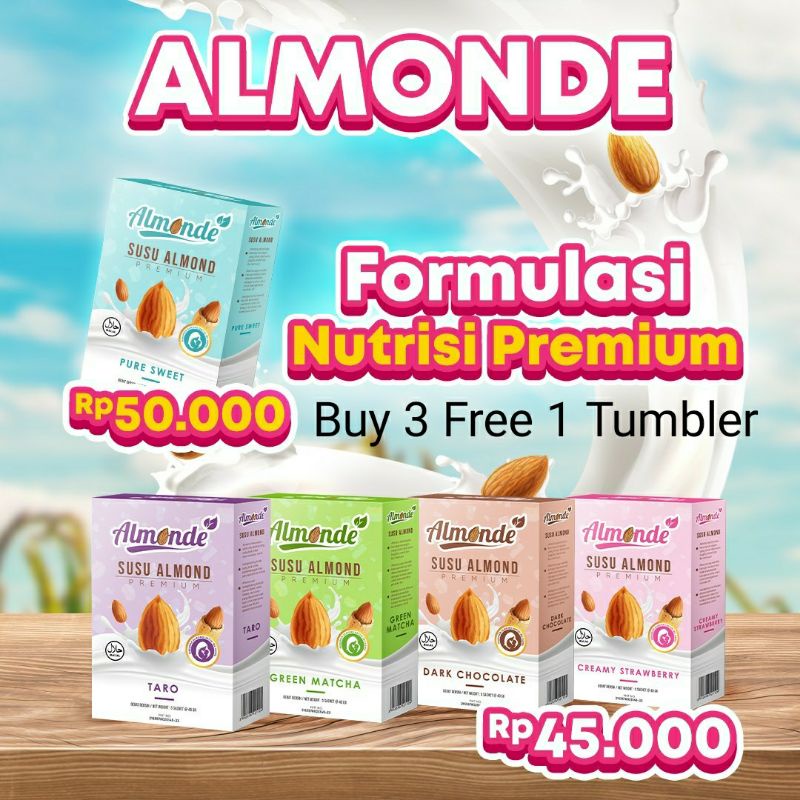 ALMONDE PREMIUM ALMOND untuk ibu hamil &amp; Program Hamil / Almonde Susu Ibu Hamil / Almonde Susu Promil