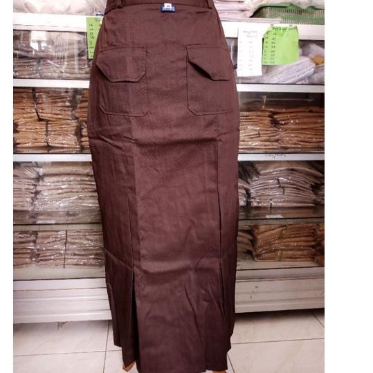 Sangat Nyaman.. ROK SPAN PANJANG PRAMUKA SMP SAKU DEPAN/ SAKU TUTUP BAHAN NAGATA DRILL