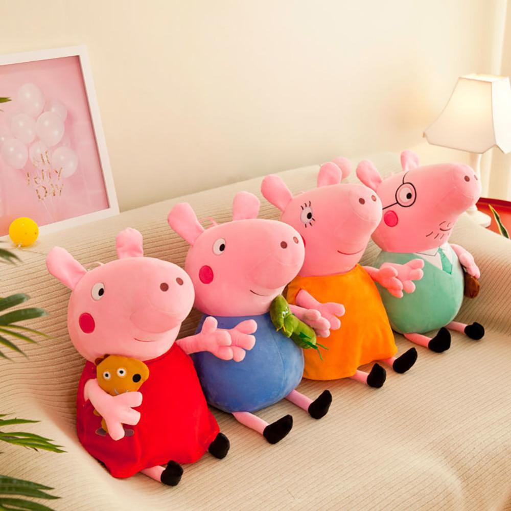 Timekey Mainan Boneka Stuffed Plush Peppa Pig 20cm Untuk Hadiah Nataltahun Baru H8M9