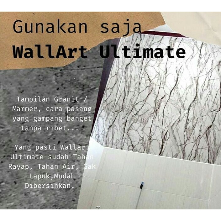 Papan Board PVC Panel Wall Art Marmer 1.22 M x 2.44M X 2.5MM- MEDAN