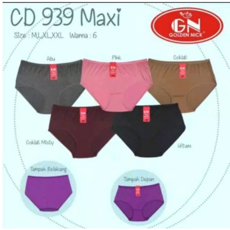 Cd Celana Dalam Wanita Perempuan Golden Nick GN 937 939 Jumbo Murah size M L XL XXL 4L