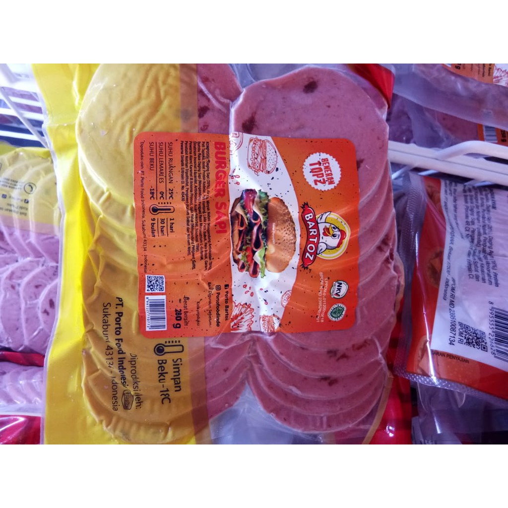 

Beef Burger Sapi Bartoz Mini 280g isi 20 Burger Sapi Enak Sehat dan Murah