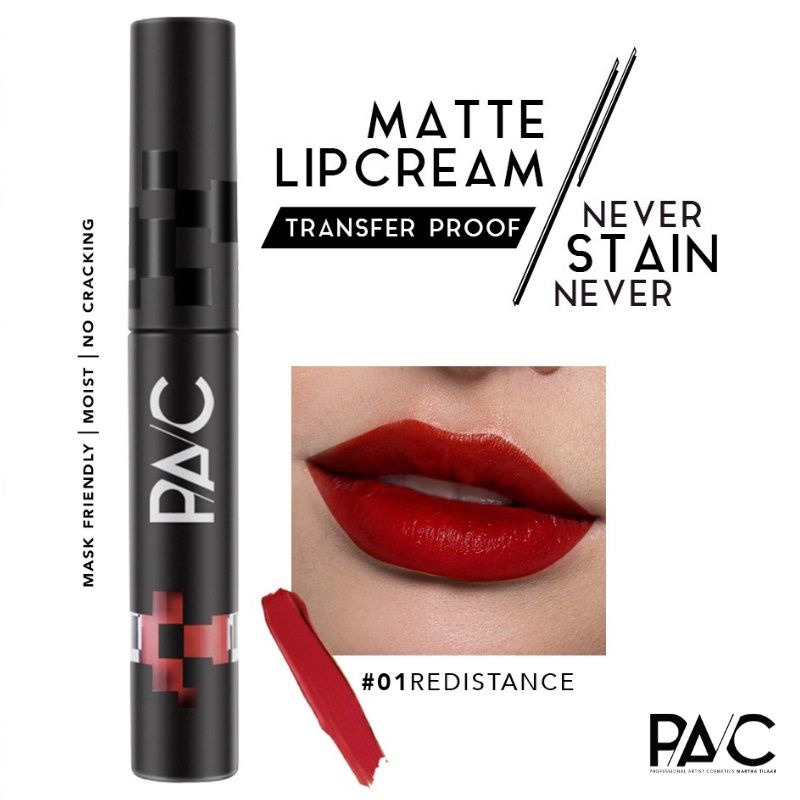 PAC Never Stain Never Matte Lip Crem