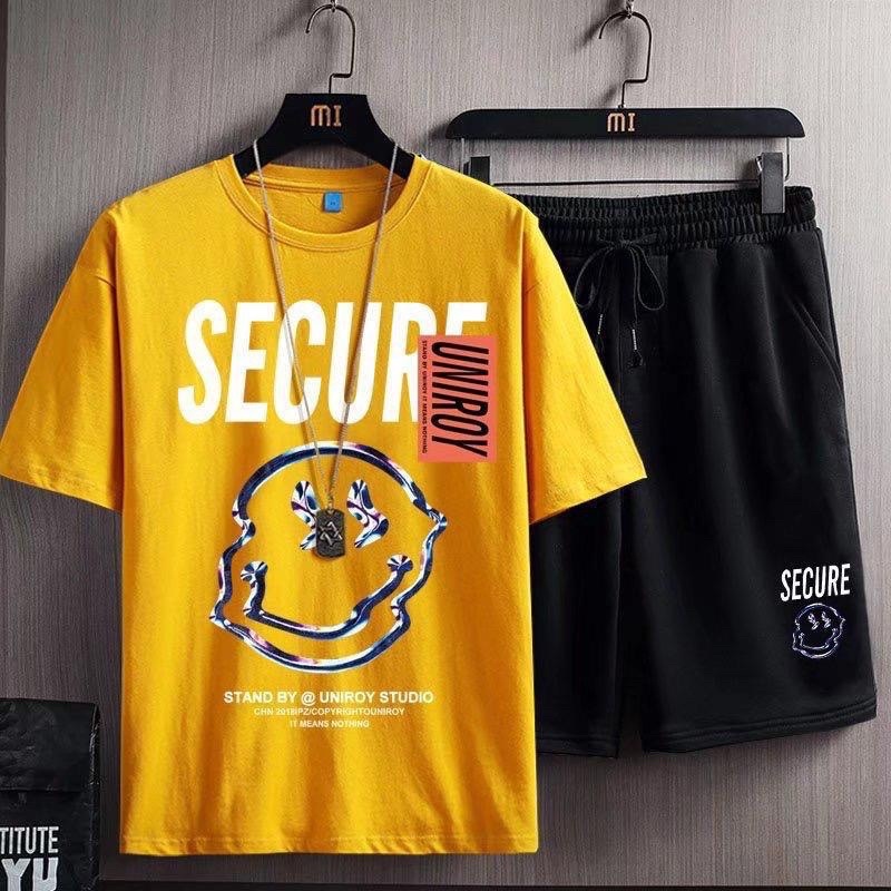 STELAN UNIROY KAOS COWOK TSHIRT PRIA SETELAN + CELANA PENDEK SANTAI