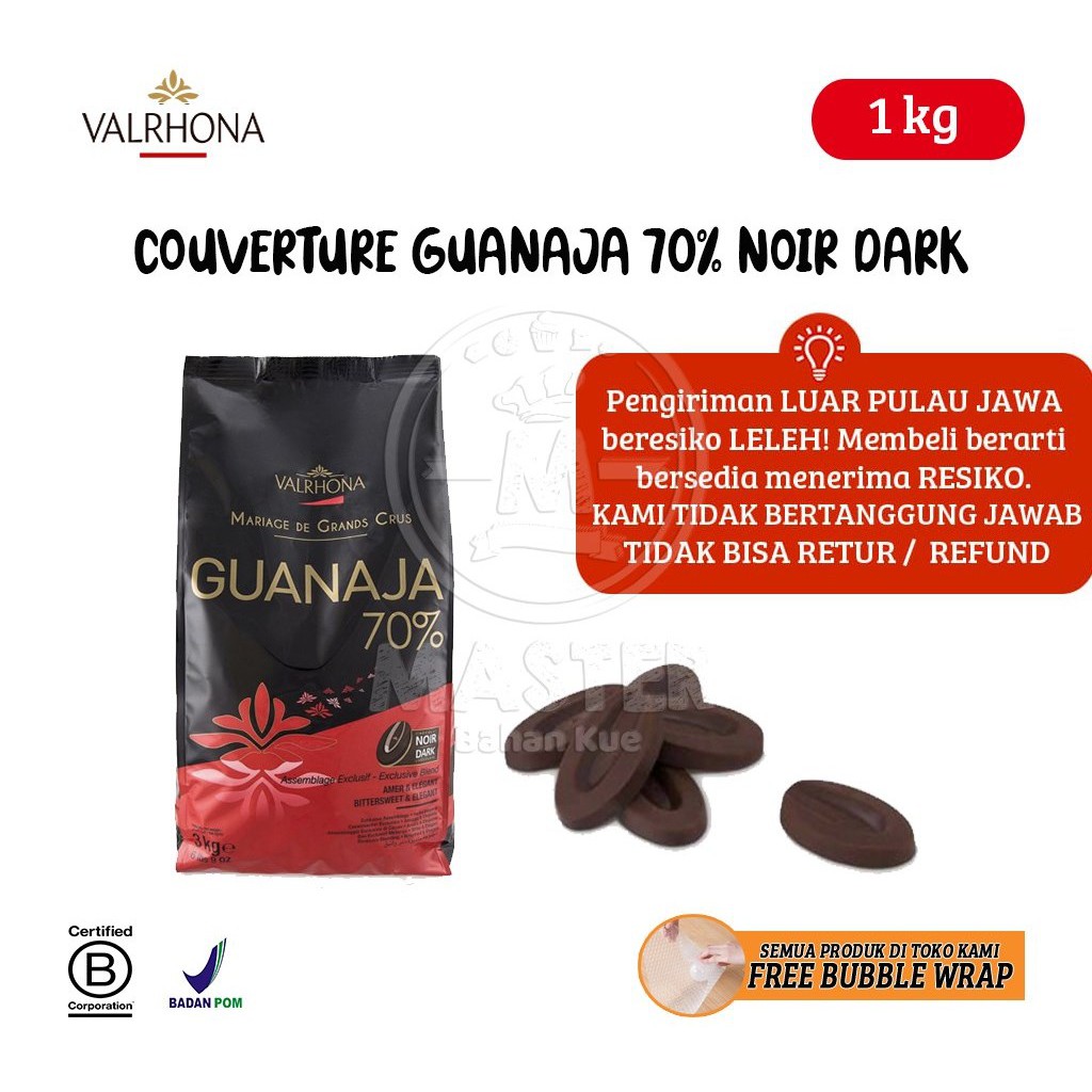 

Varlhona GUANAJA 70% Dark Coklat Couverture [1 kg] KHUSUS JNT, YES, GOSEND & GRAB