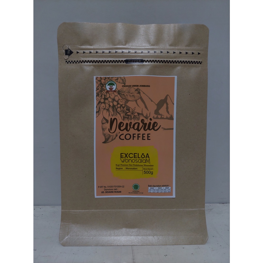 

Kopi bubuk murni "Devarie Coffee Excelsa Wonosalam 500gr