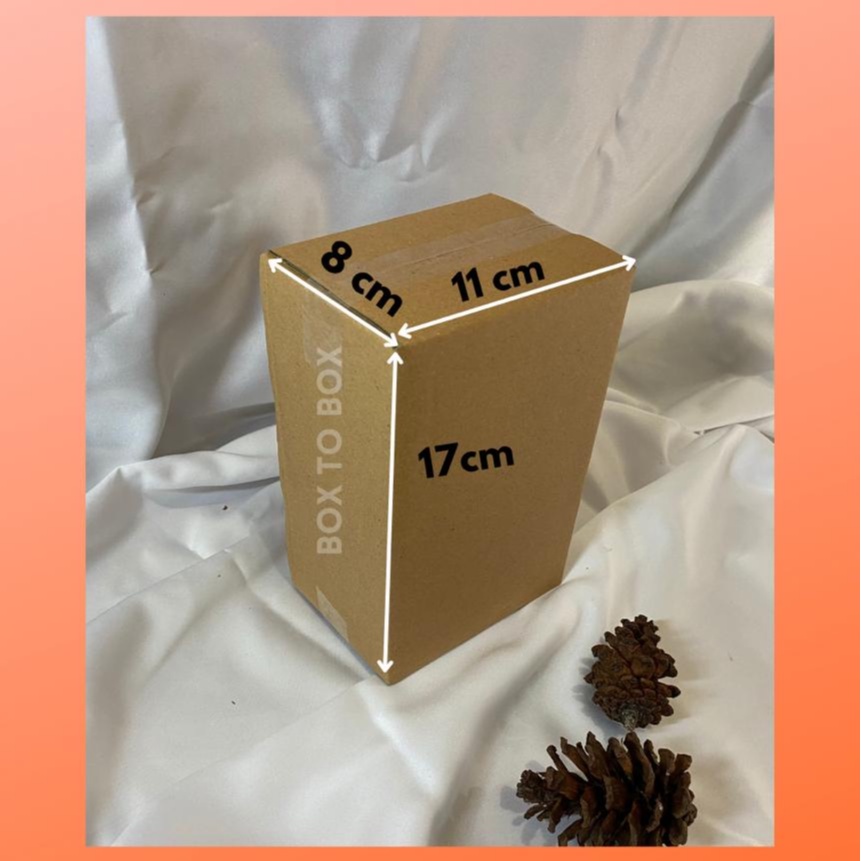 

Kardus box karton kotak dus packing BARU size 11x8x17 cm luar dalam POLOS