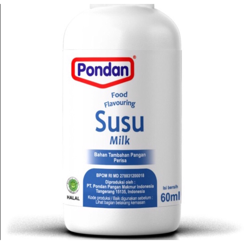 Pondan Pasta Rasa Susu Milk Food Flavouring Perisa Makanan 60ml