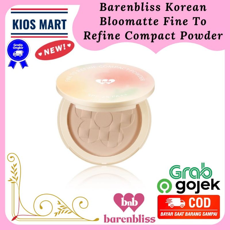 BNB Barenbliss Korean Bloomatte Fine To Refine Compact Powder / 24H Oil Control / Bedak Padat
