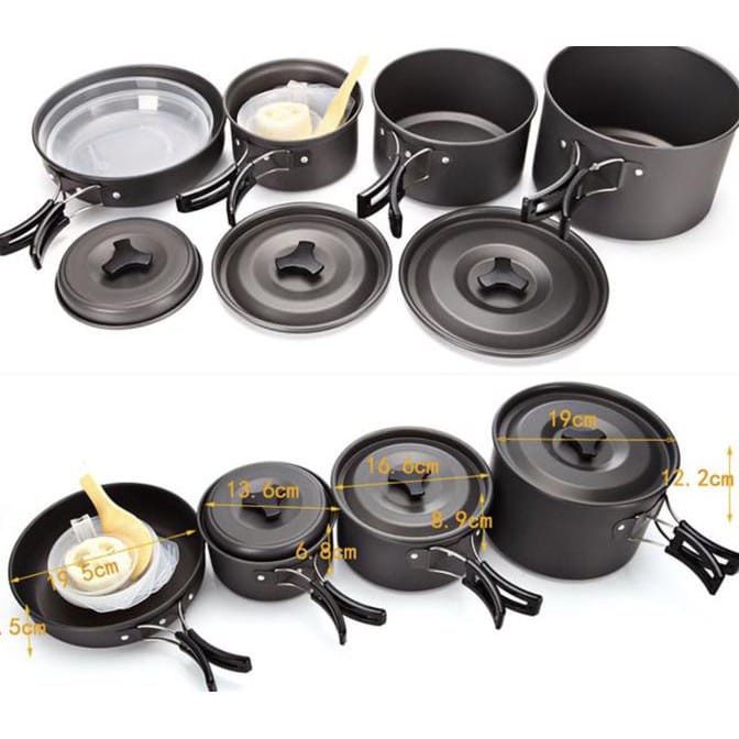 [COD] Cooking set DS 500 - alat masak set praktis - panci camping set - cooking set camping - cooking set outdoor - alat masak set camping