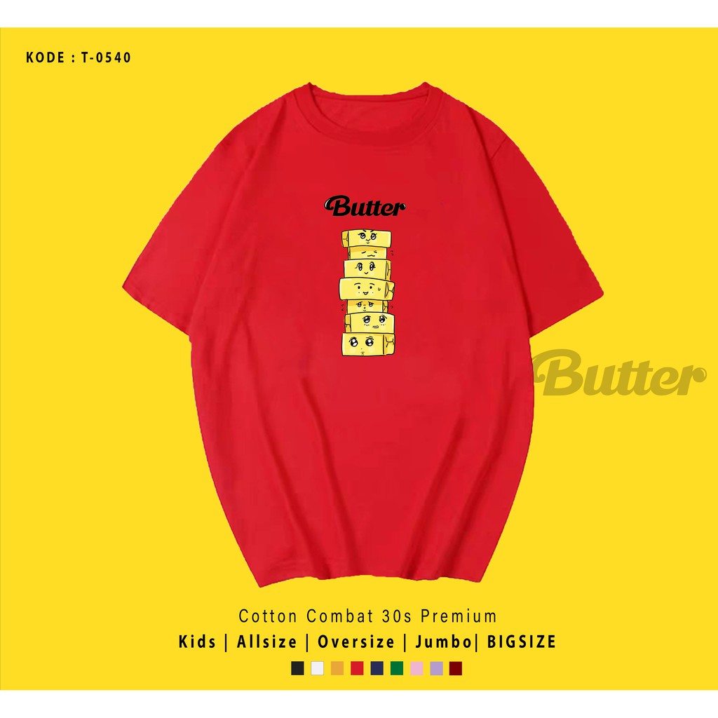 T0540  T-SHIRT / KAOS UNISEX / TUMBLR TEE / REAL PICTURE KPOP BTS BUTTER SUSUN SEVEN / IMPORT / ARMY