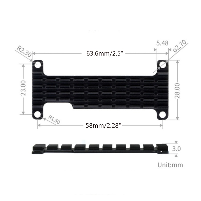 Bt Heatsink Kit Dengan Tape Perekat Konduktif, Heatsink Pendingin Heat Sink Aluminium Untuk Raspberry Pi Zero Untuk W, Zero 2 fo