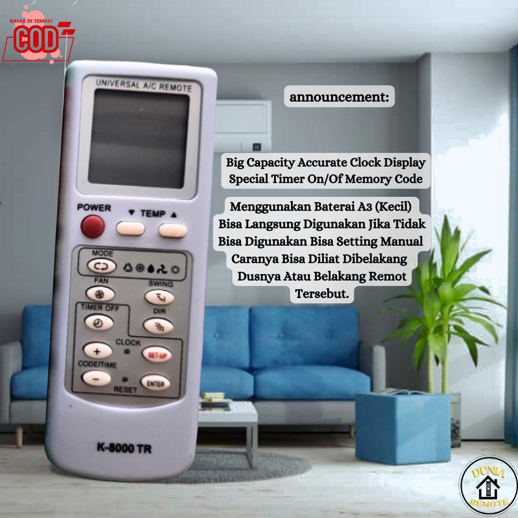 Remot / REMOTE AC Multi Universal Serbaguna CHUNGHE k-8000 bisa untuk berbagai merk AC