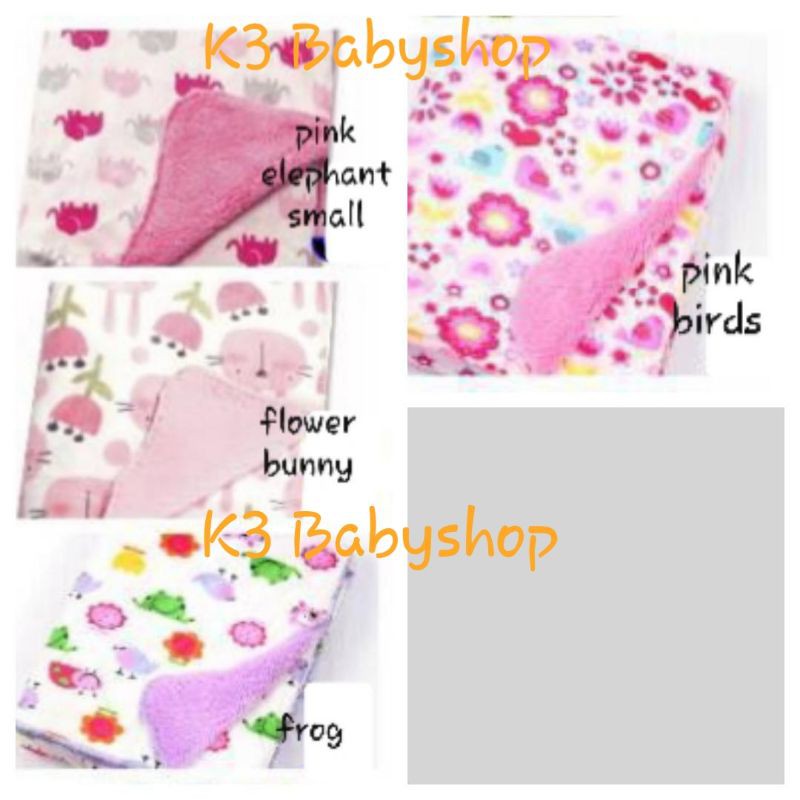 Selimut Bayi double fleece tanpa topi baby blanket gift kado