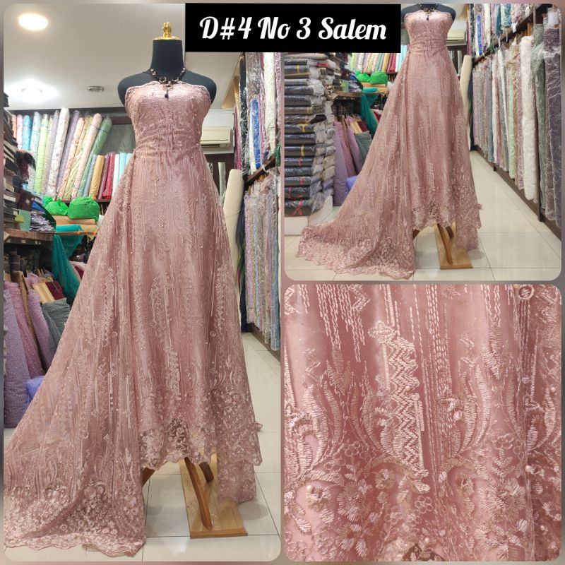 Kain Tile Brokat Majestic Rain Dress A D#4 No 3 Salem.