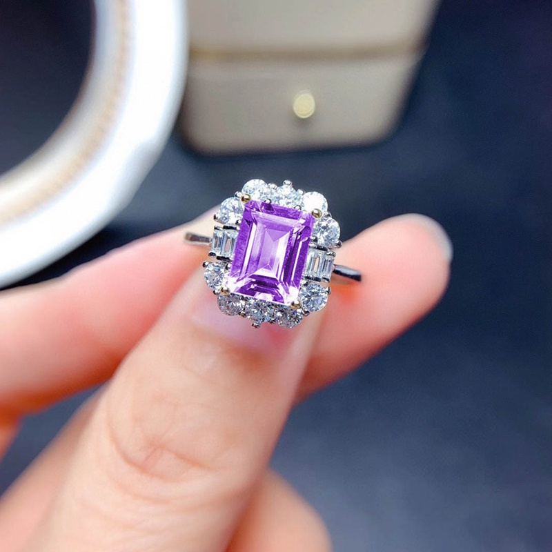 Cincin Pernikahan Mewah Bentuk Kotak Bahan Karbon Warna Pinkkuningputih Untuk Wanita