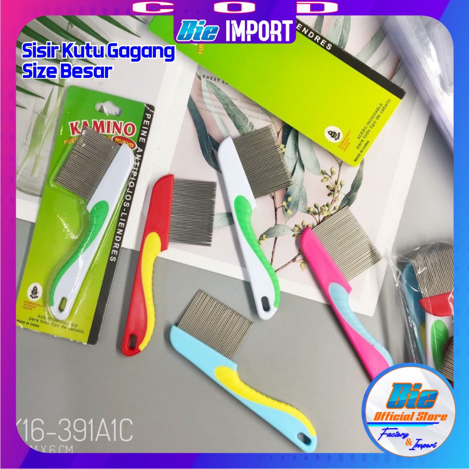 Sisir Kutu / Sisir Serit Kutu Besi Gagang Besar Impor Best Seller / Sisir Serit Karakter