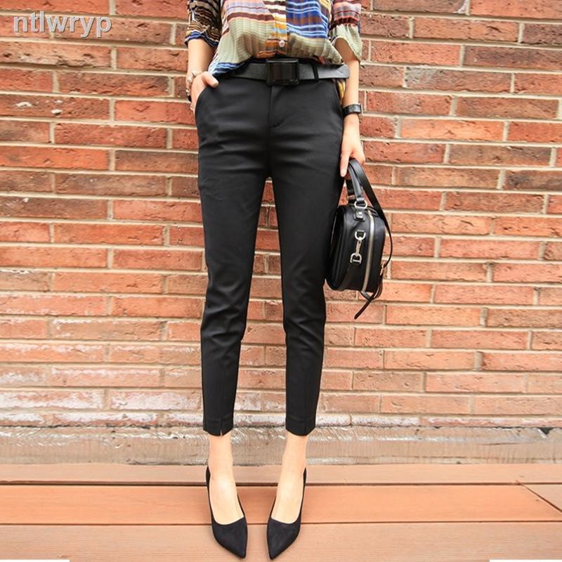  Celana  Panjang 9 10 Slim Casual  Wanita  Warna Hitam Dengan 