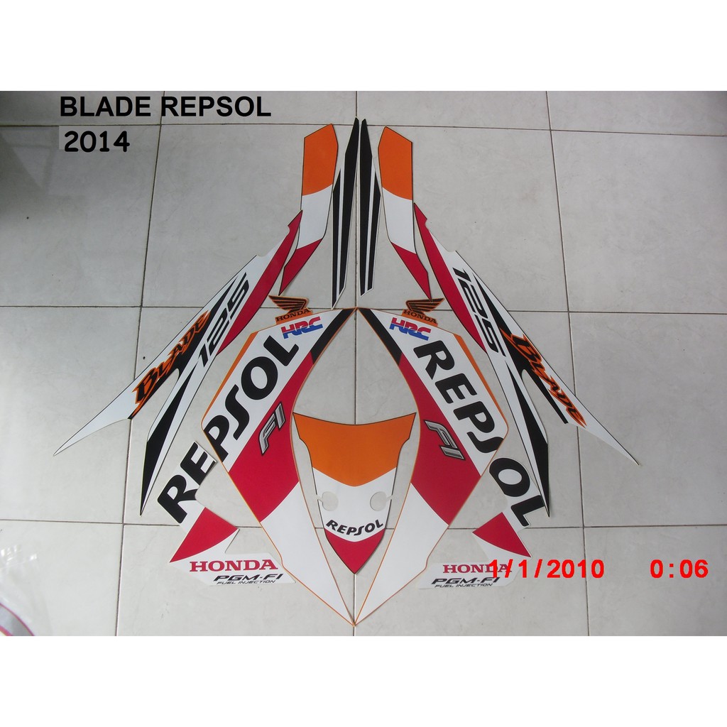 Sticker Honda Blade Repsol 2014 Original