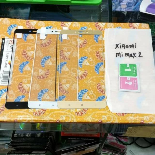 Tempered glass full xiaomi mi max 2 redmi max 2 kaca gorila glass full