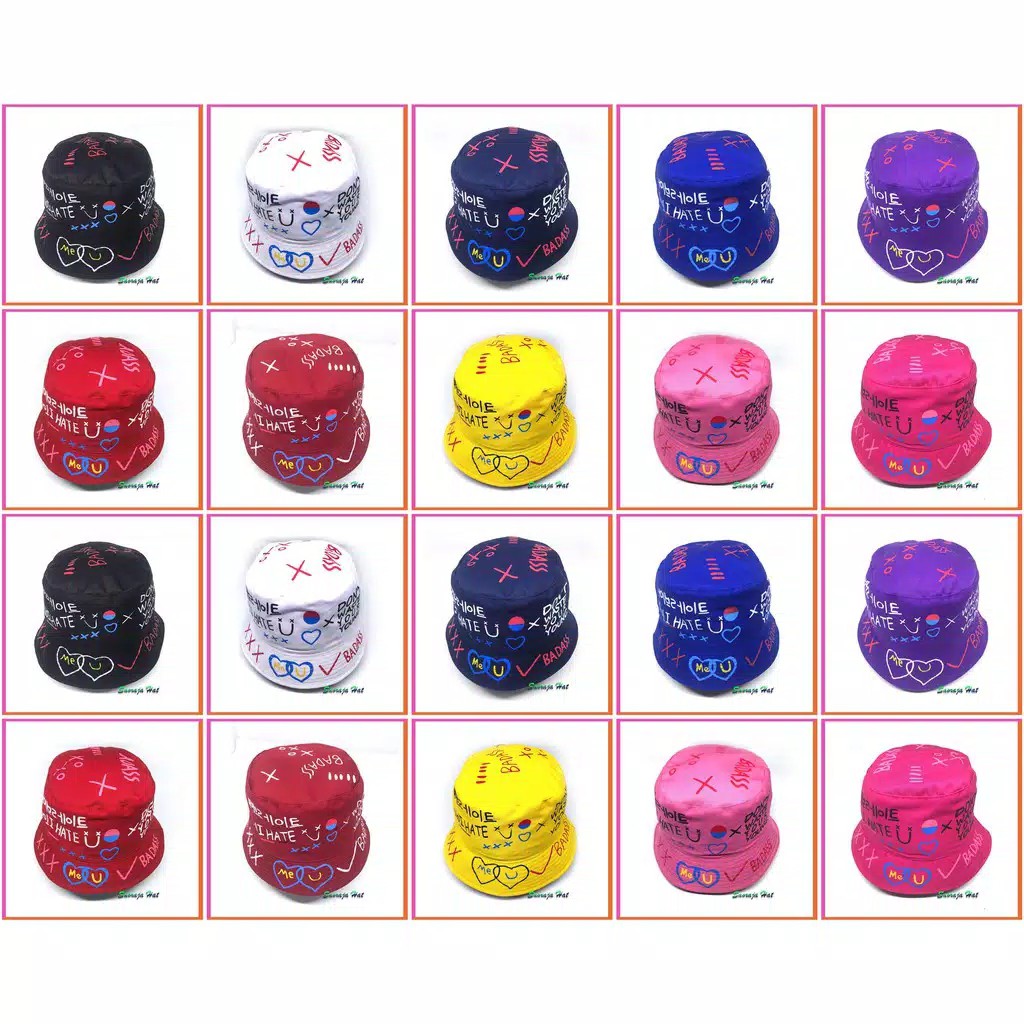 TOPI BUCKET WANITA PRIA KEREN MURAH TRENDY TOPI BUCKET HAT PRIA TOPI BUCKET KOREA DISTRO