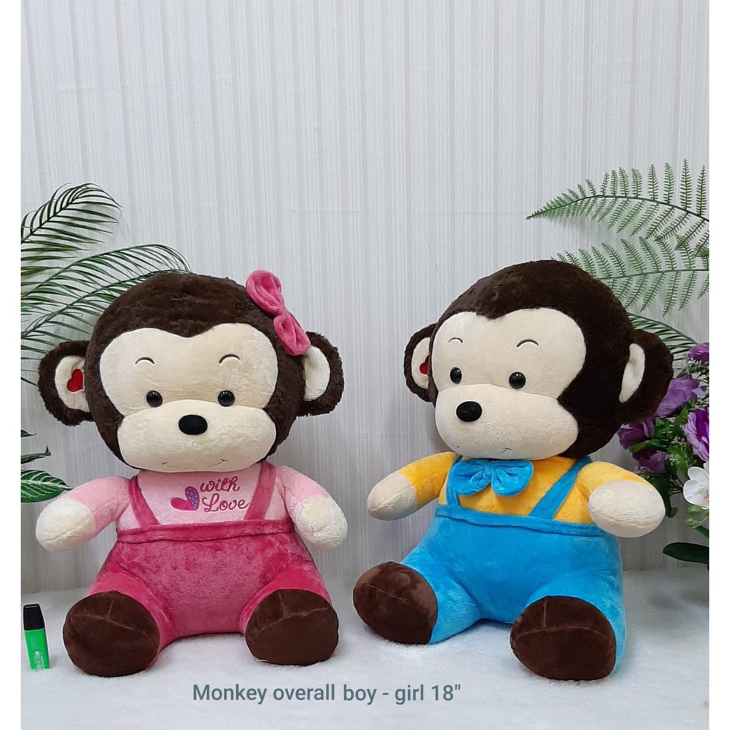 Boneka Monkey Boy Girl 50cm/boneka monyet/boneka animal/Boneka Animal Pasangan/Boneka Monkey Pasangan/Boneka Couple/Boneka Pasangan