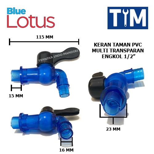 Keran Taman Plastik Multi Transparan 1/2&quot; / Keran Air LOTUS 1/2&quot;