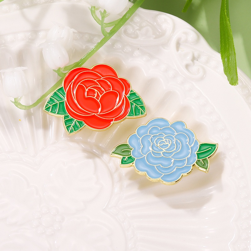 Bros Pin Enamel Bentuk Bunga Hydrangea Peach Blossom Untuk Hadiah