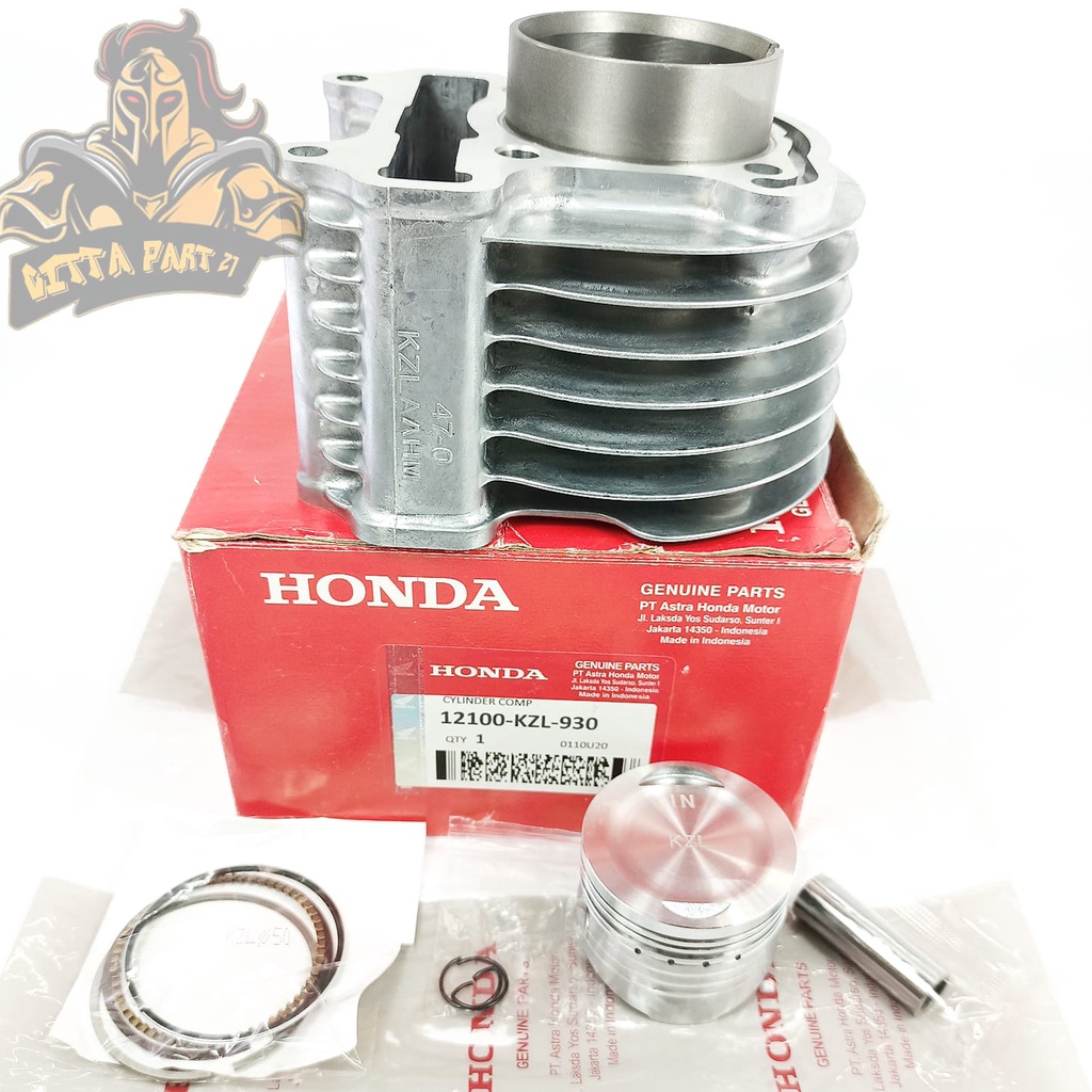 CYLINDER BLOK SEHER PISTON RING KOMPLIT HONDA KZL KUALITAS ASLI ORIGINAL HONDA AHM PRESISI TINGGAL PASANG BAHAN BERKUALITAS DAN DIJAMIN AWET BEAT FI SCOOPY FI SPACY FI VARIO 110 FI