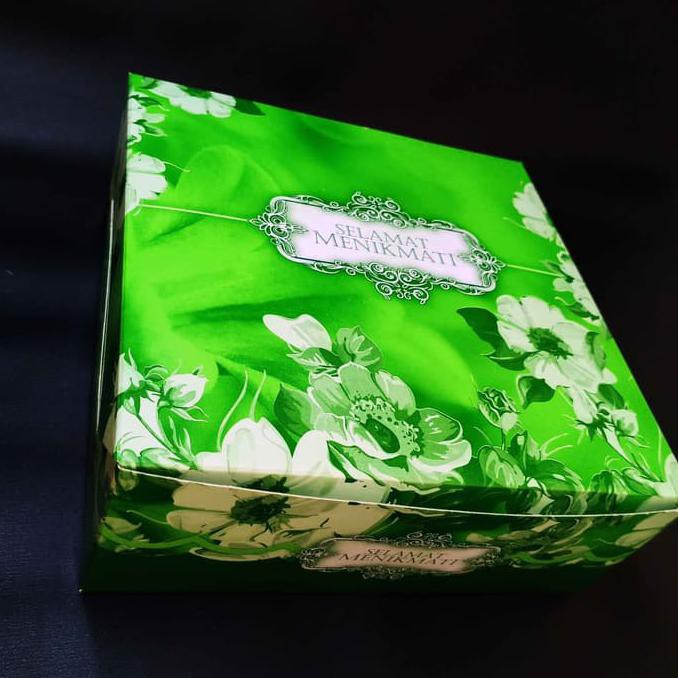 

Dus Kemasan Makanan Size 18X18-Kotak Nasi-Motif Bunga Box-Isi 100 Pcs _